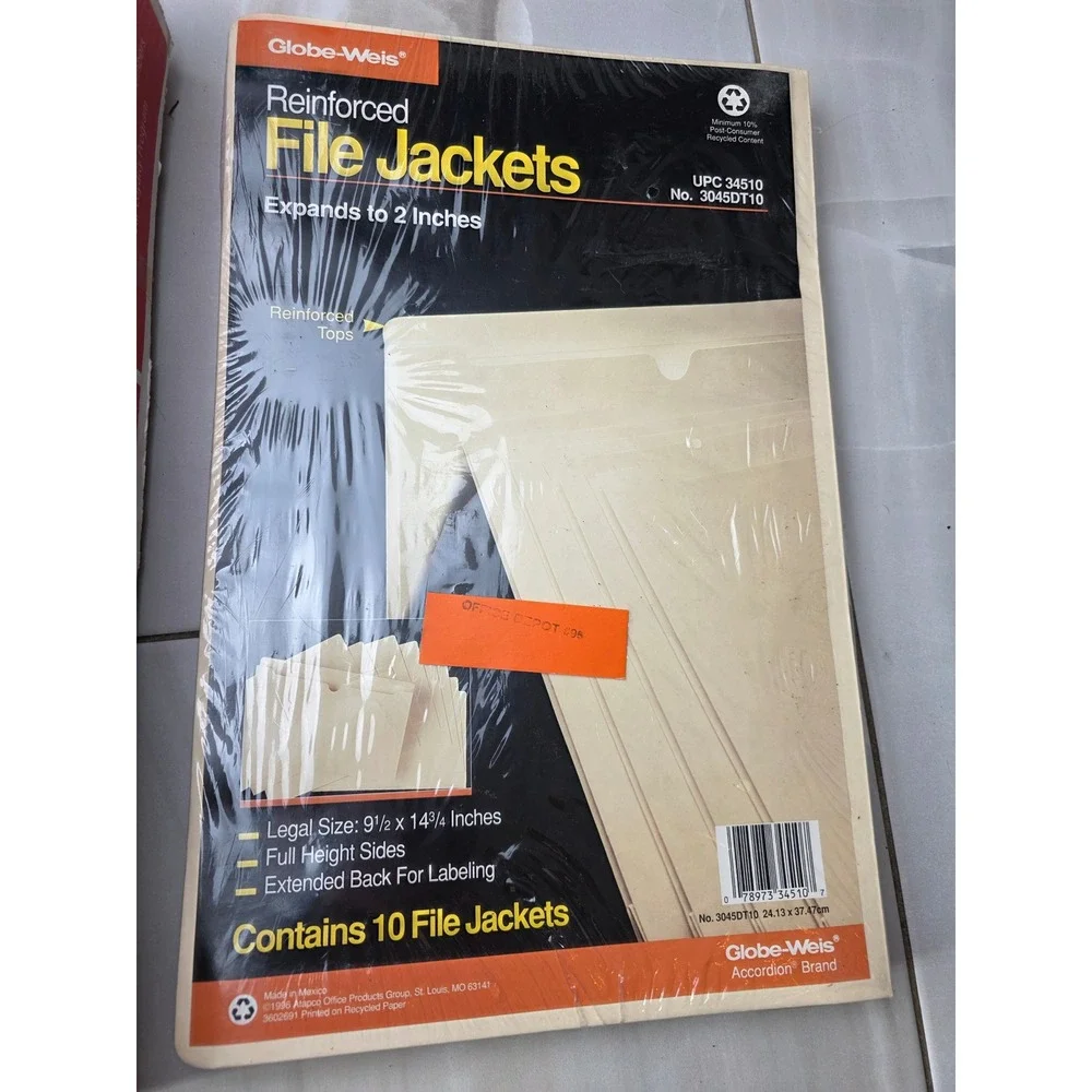 Pendaflex Essentials File Folders 150ct & Globe-Weis File Jackets 10ct Legal